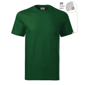 Základné unisex tričko (fľaškovo zelené (štítok značky))