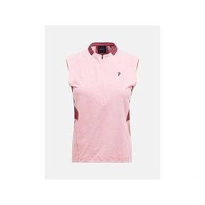 Dámske tričko PEAK PERFORMANCE W Mountainbreath Sleveless Polo, ružová farba Dámske tričko PEAK PERFORMANCE W Mountainbreath Sleveless Polo, ružová farba