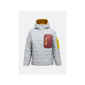 Pánska péřová bunda PEAK PERFORMANCE M Helium Utility Down Hood Jacket, sivá