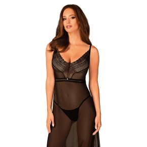 Elegantná košieľka Estiqua long chemise - Obsessive