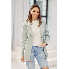 Dámska bunda ZAK0016 tyrkysová - Roco Fashion