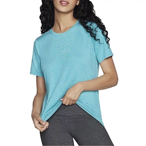 Skechers Go Dri Swift Tee TS104-WAQ Modré XS Skechers Go Dri Swift Tee TS104-WAQ Modré XS