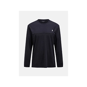 Pánske tričko PEAK PERFORMANCE M Trail Wool Blend LS, čierne Pánske tričko PEAK PERFORMANCE M Trail Wool Blend LS, čierne