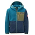 Detská fleecová bunda s kapucňou Trollkids Aurlandsfjord Blue/Green (466-104)