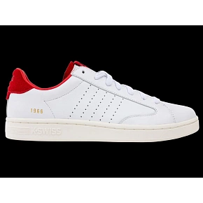 Tenisky K-swiss LOZAN KLUB LTH WHITE/MARS RED/SNOW WHITE-M (07263-113-M)