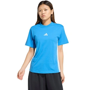 Dámske bavlnené tričko adidas Essentials 3-Stripes light blue KC5197 Dámske bavlnené tričko adidas Essentials 3-Stripes light blue KC5197