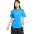 Dámske bavlnené tričko adidas Essentials 3-Stripes light blue KC5197