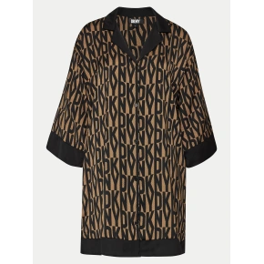 Dámska nočná košeľa YI00017 202 Brown Printed - DKNY