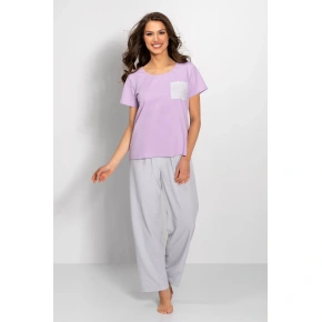 Pyžamo Caroline fialovo-sivé - Momenti Per Me