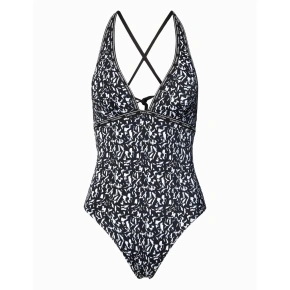 Dámske jednodielne plavky s logom Core KW0KW02076-0GK - Calvin Klein