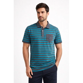 Pánske polo tričko 500750 zeleno-šedé - Jockey