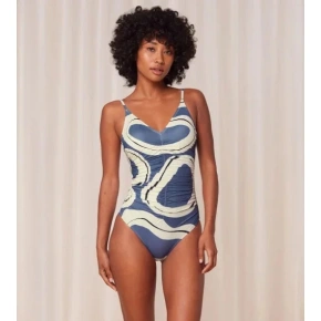 Dámske jednodielne plavky Summer Allure OP 01 blue/ecru - Triumph