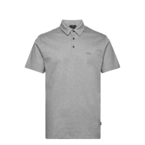 Pánska polokošeľa BOSS Palosh 30 silver slim fit sivá (50471335-041)