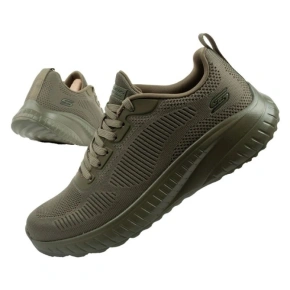Pánska športová obuv Skechers Bobs Squad Chaos olive lightweight