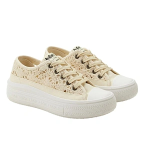 Lee Cooper dámske športové topánky beige platform lace-up women's