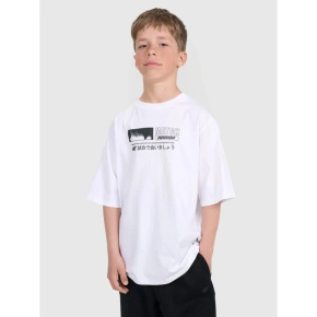 Chlapčenské tričko oversize s potlačou 4F 4FJRAW25TTSHM3065-10S Chlapčenské tričko oversize s potlačou 4F 4FJRAW25TTSHM3065-10S