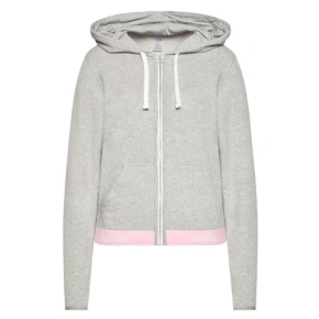 Mikina s kapucňou QS5667E šedá a ružová - Calvin Klein