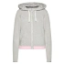 Mikina s kapucňou QS5667E šedá a ružová - Calvin Klein