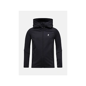 Detská mikina PEAK PERFORMANCE Jr Rider Essentials Zip Hood, čierna Detská mikina PEAK PERFORMANCE Jr Rider Essentials Zip Hood, čierna