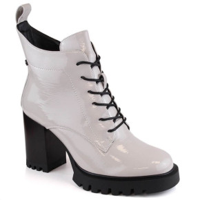 Zateplené topánky na podpätku D&A S.Barski Premium Collection W OLI234A sivá