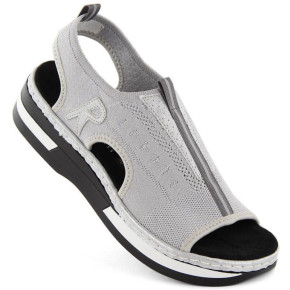 Pohodlné sandále Rieker W RKR686 metalic