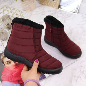 Nepremokavé snehové topánky so zipsom NEWS W EVE181C burgundy