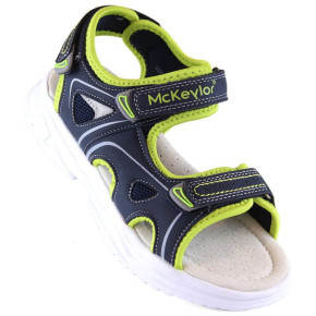 McKeylor Jr JAN229B Sandále na suchý zips tmavo modré a zelené