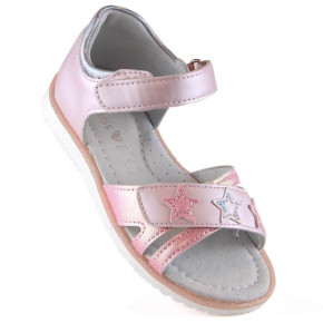 Miss❤E Jr EVE427A sandále na suchý zips ružové