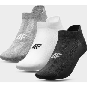 Pánske športové ponožky 4F SOM213 Šedé_bílé_černé (3 páry)