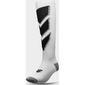 Dámske lyžiarske ponožky 4F AW22UFSOF034 biele