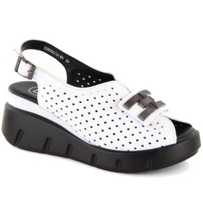 Filippo W PAW535 biele kožené sandále na platforme so vzorom azura
