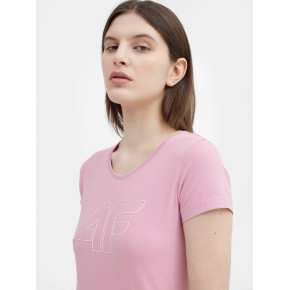 Dámske tričko s potlačou 4FSS23TTSHF583-56S svetlo ružové - 4F